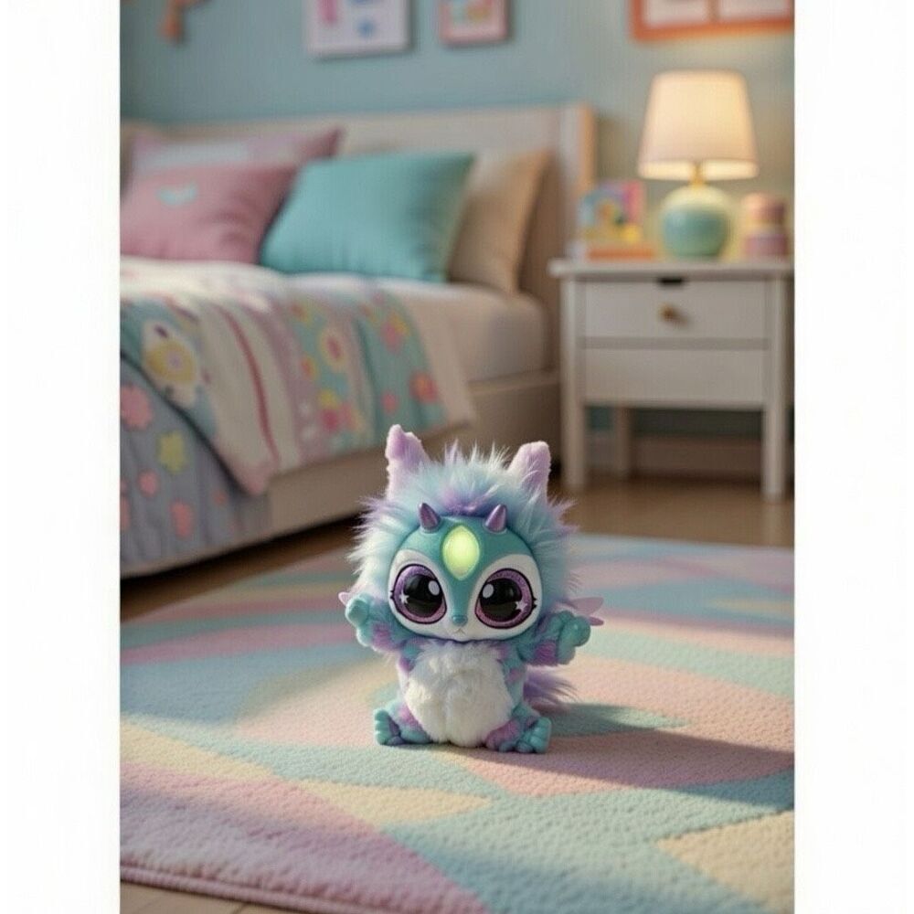 Moose Toys - Magic Mixies Blue & Purple Interactive Plush Toy Lights & Sounds